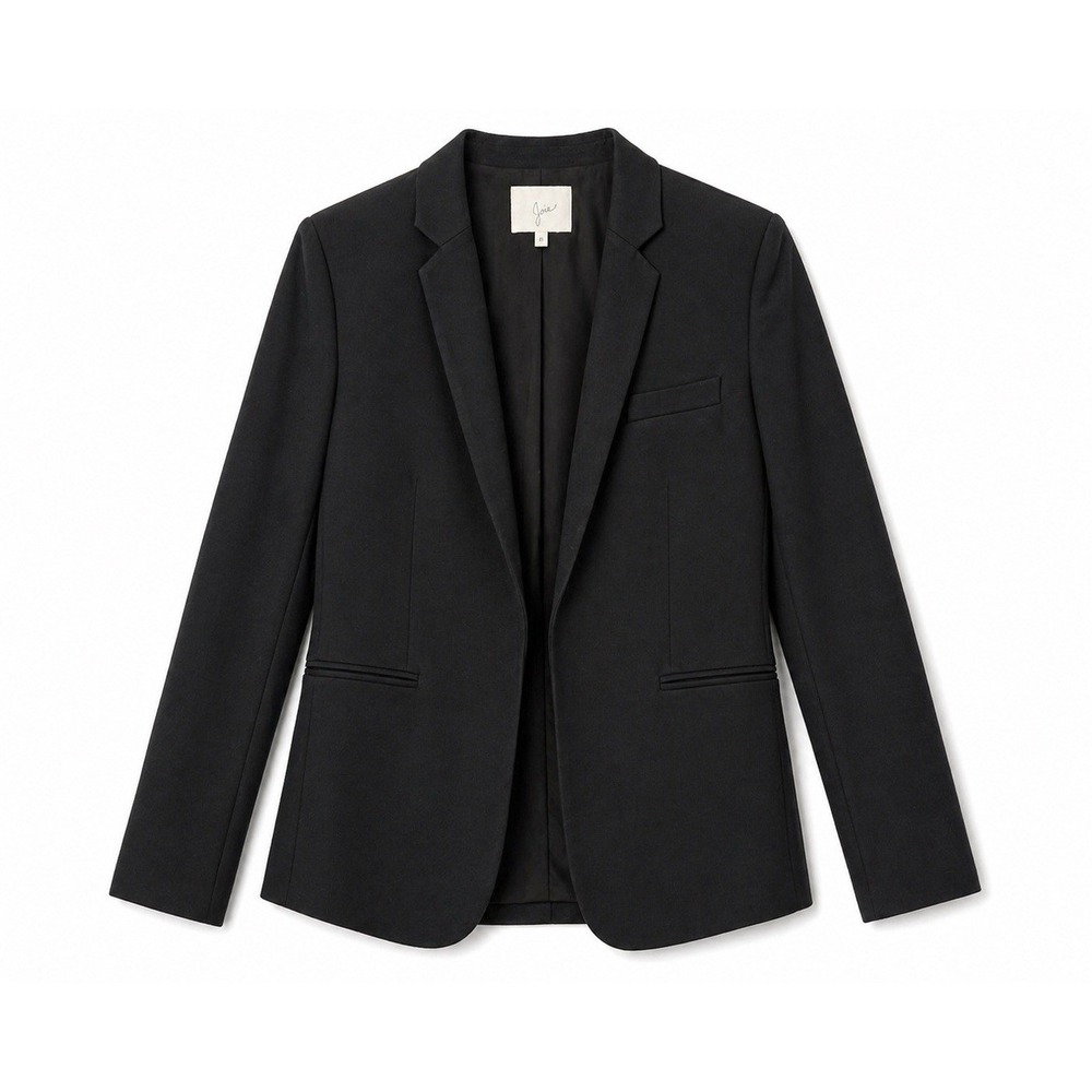 Joie Blazer Linen Black Tailored Minimalist Career Classic Quiet Luxury Chic 8